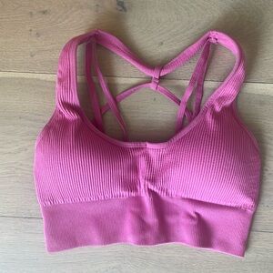NVGTN Bubble Gum Pink Galaxy Ribbed Seamless Bra